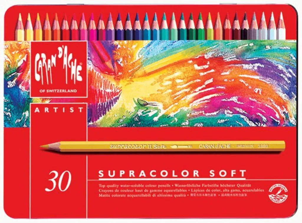 Caran d'Ache Supracolor Soft 30 pz: Set Matite Acquerellabili Professionali