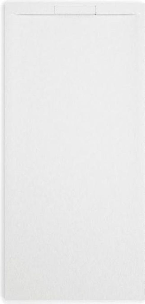 Mineralguss-Duschwanne extra flach COVER Schieferoptik WEISS 80x130cm