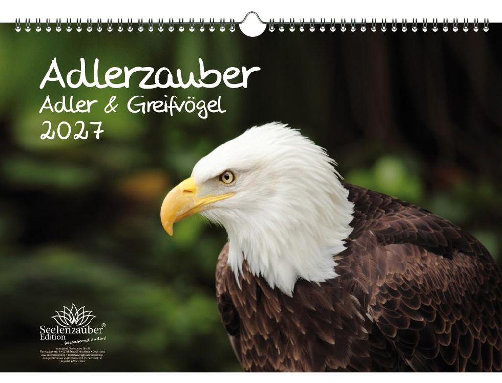 Adlerzauber Adler & Greifvögel DIN A3 Kalender für 2027 - Seelenzauber