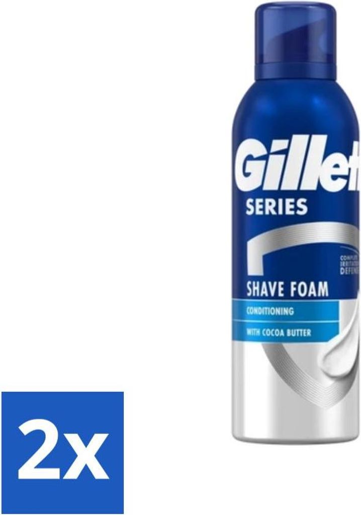 Gillette Series Rasierschaum mit Kakaobutter - 250 ml - Vorteilspack - 2 Stücke