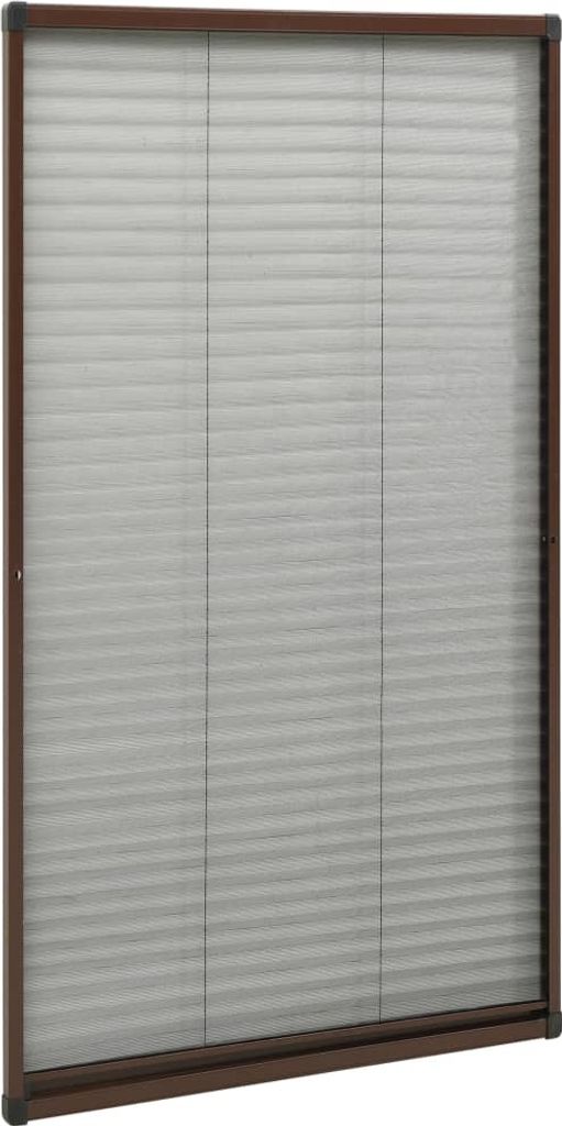 "Springschlussverkauf "Insektenschutz-Plissee für Fenster Aluminium Braun 80x160cm - Plissees GermanyMöbel9231182