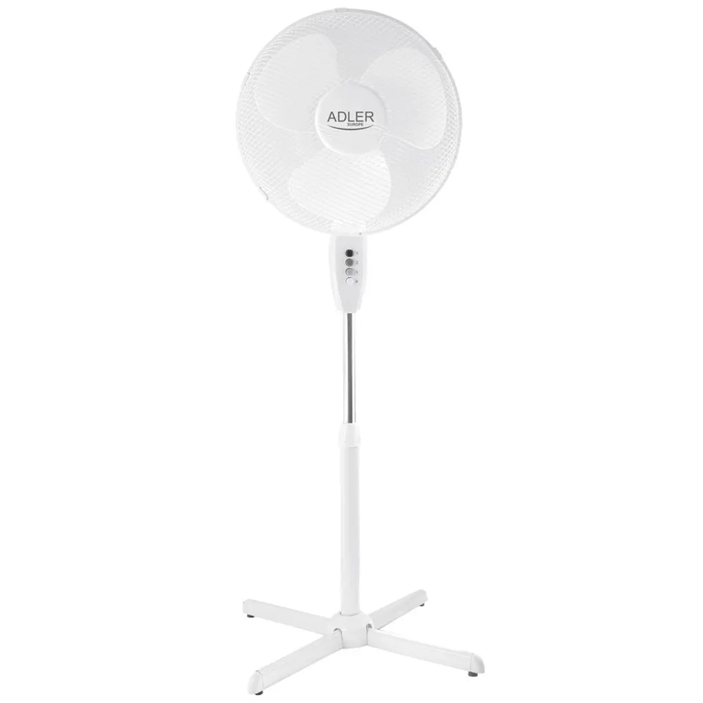 Ventilateur 45 W oscillation automatique Adler AD 7305 de 40 cm blanc
