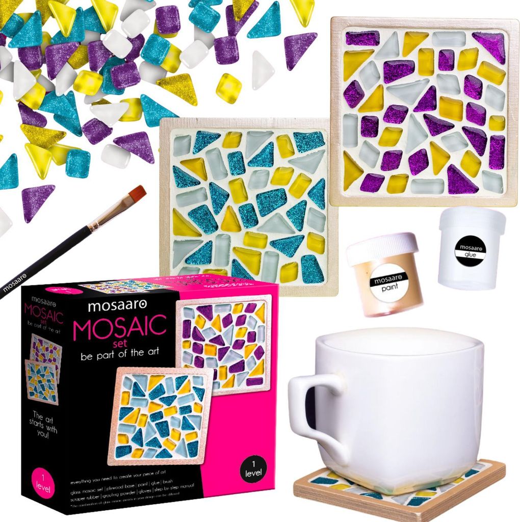 Kreatives Mosaik-Set Quadratischer Base Bunte Dekoration Produktbild 