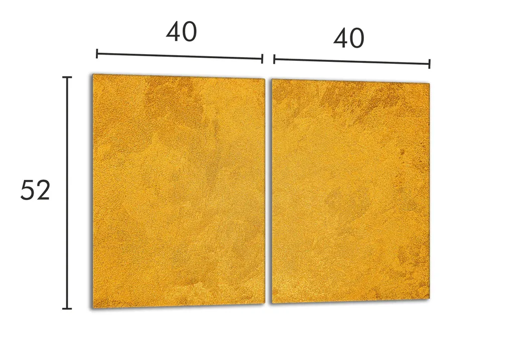 Piastre Copertura Fornelli 2 Pezzi Vetro 40x52 Grigio caffè Universale