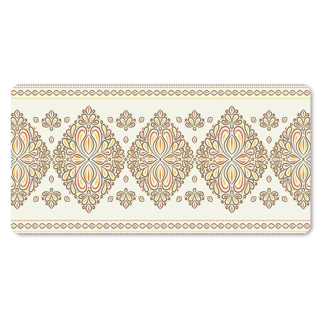 MuchoWow Schreibtischunterlage Boho - Gold - Design - Luxus 80x40 cm - XXL Mauspad - Gaming Mauspad