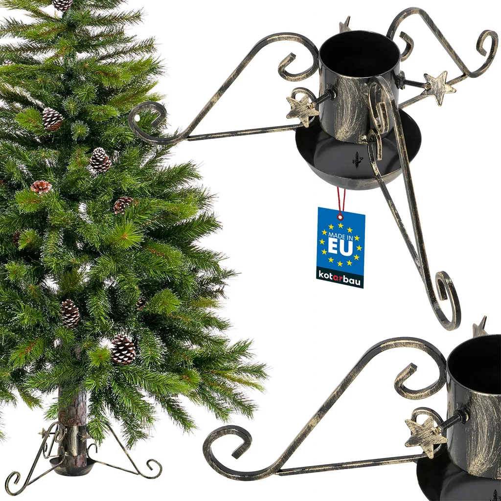 Support Sapin de Noël Anti-Chute avec Bac à Eau pour Garder l'Arbre Frais