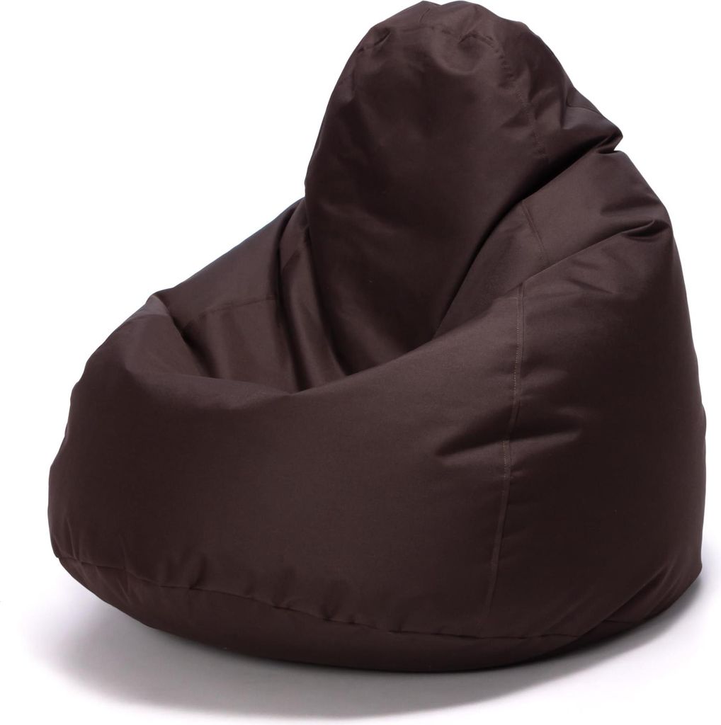 Ecopuf Fuzzy, Sitzsack, Sessel Kinder Erwachsene, Pouf, Bean Bag Gaming, 80x110, Dunkelbraun Nc15
