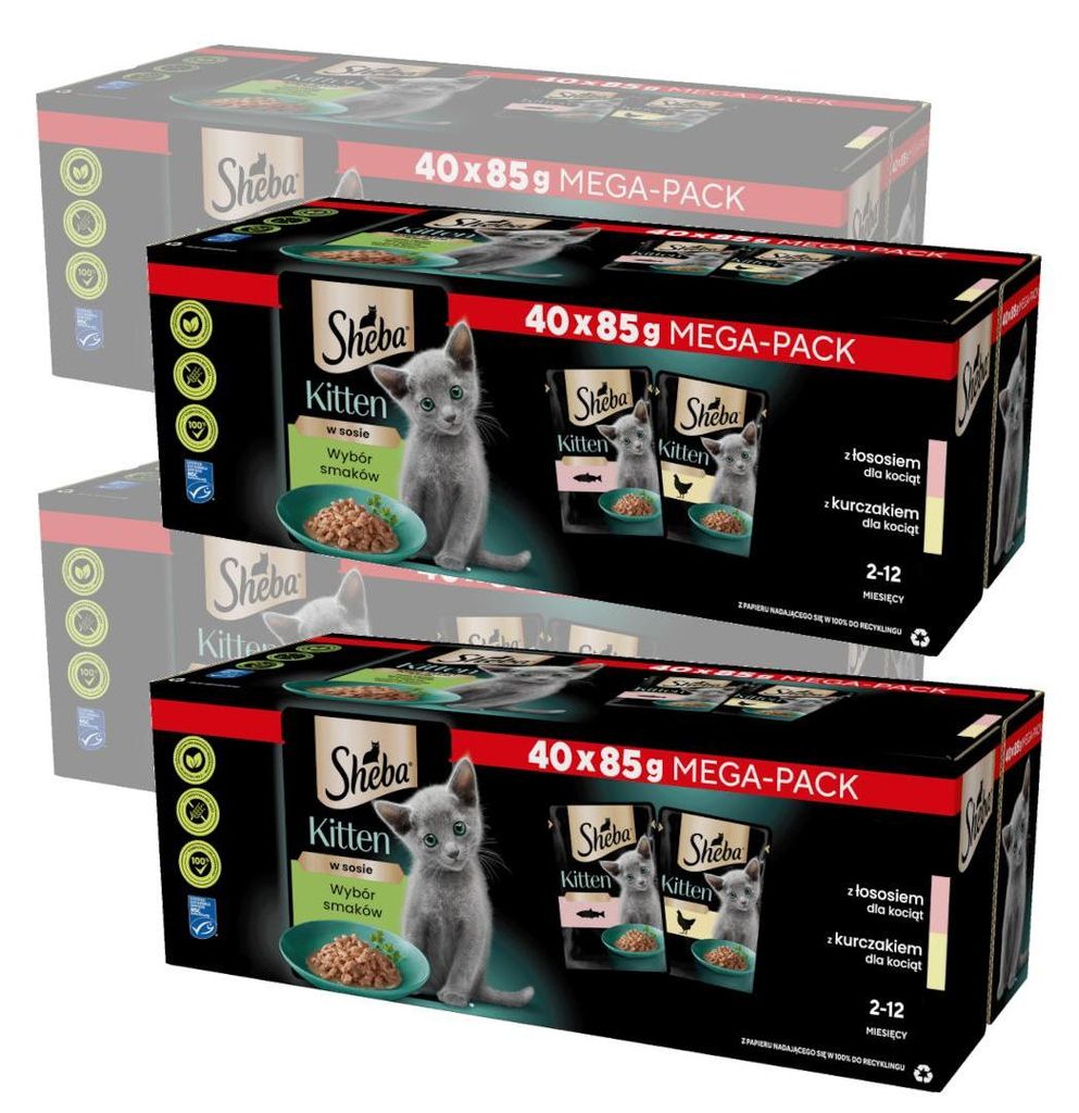 Sheba Kitten Wybór Smaków 160x85g Mokra Karma Pełnoporcjowa Zdjęcie produktu 