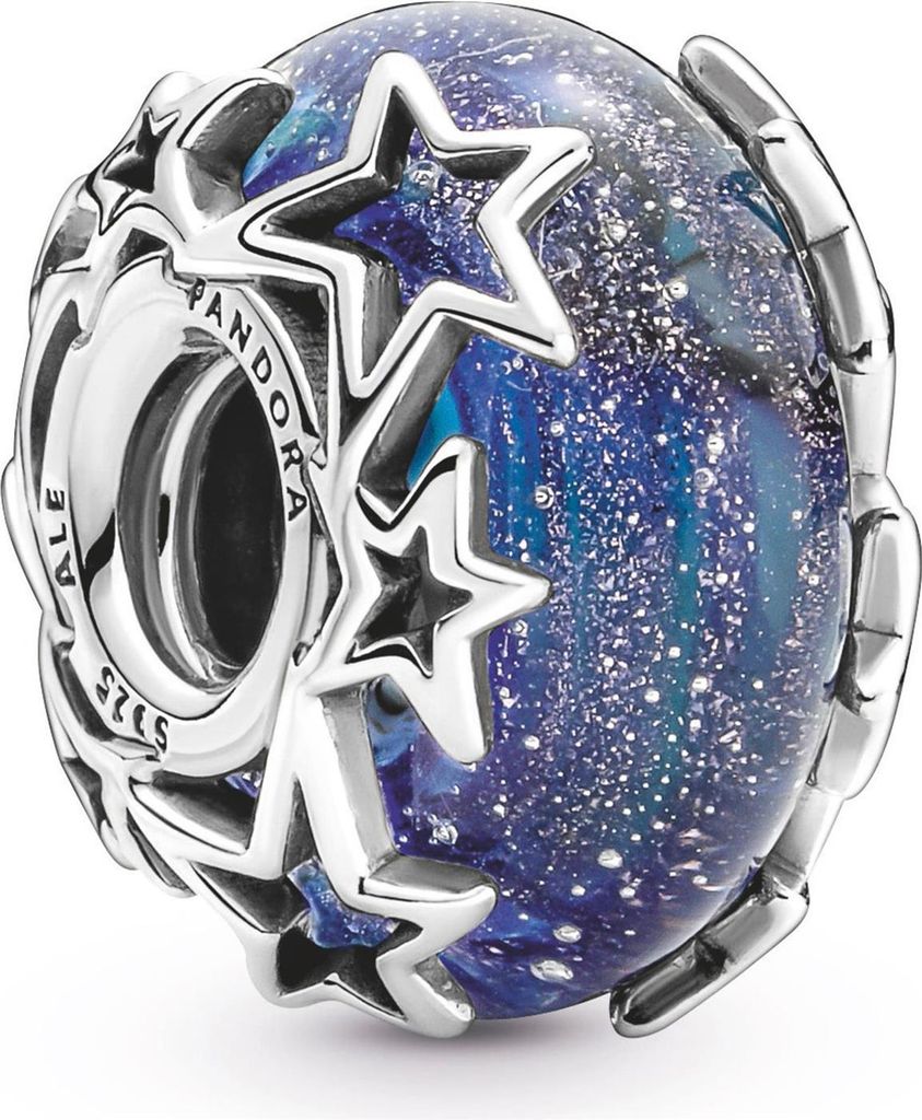 Pandora Galaxy Blue & Star Murano Glass Charm 790015C00 Obrázek produktu 