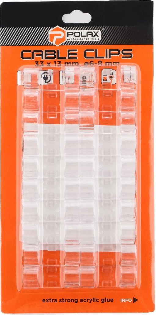 Držák kabelu, samolepicí, 6-8 (20 kusů/balení) Obrázek produktu 