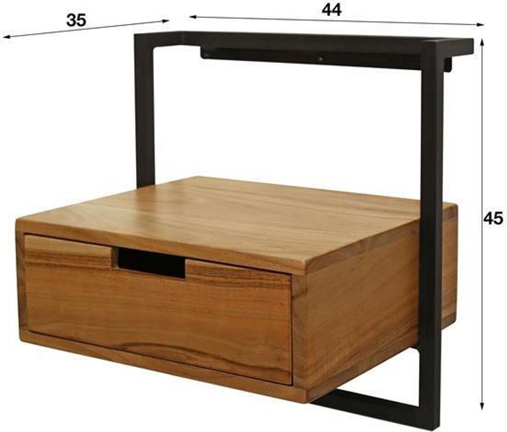 Hoyz – Hängender Nachttisch – 1 Schublade – Air Solid – Produktbild 5