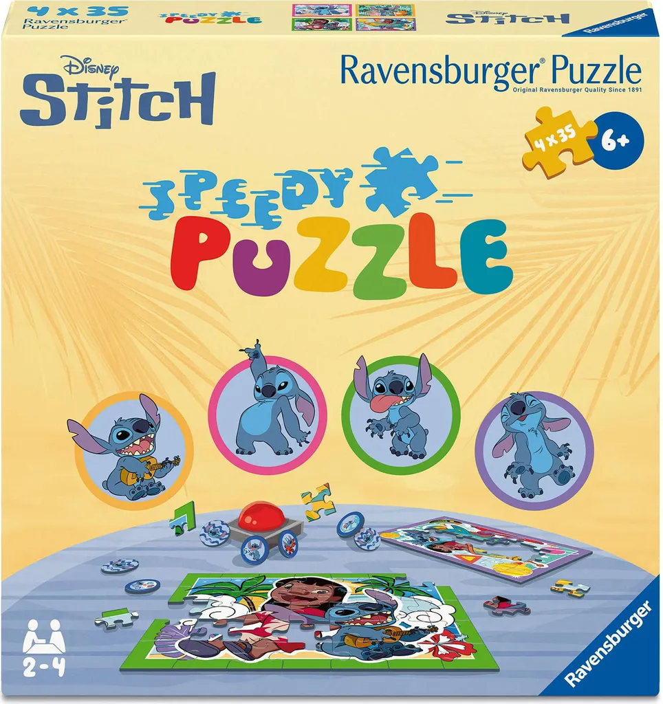 Puzzle Stitch 4x35 pièces Ravensburger pour activité calme de 4 à 6 ans