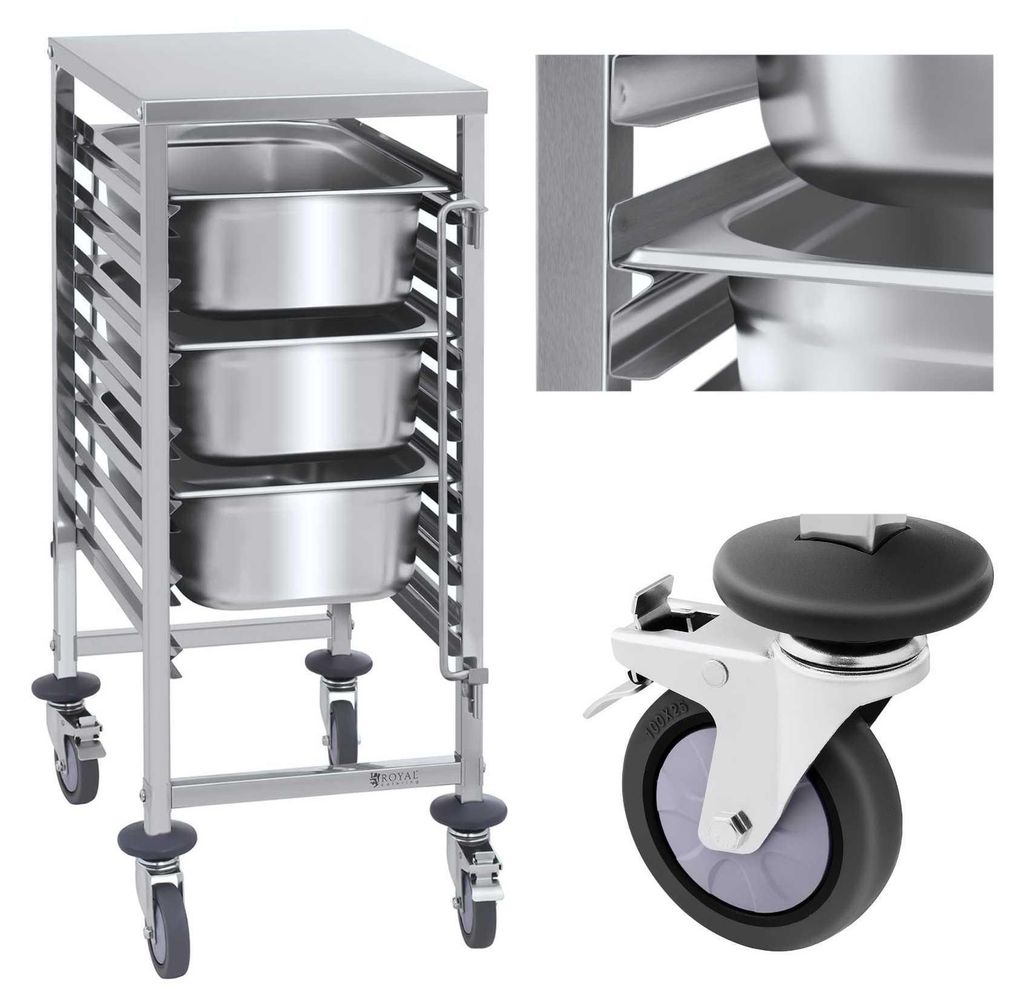 Catering-Wagen für 7x GN1/1-Behälter, Tragfähigkeit bis zu Produktbild 
