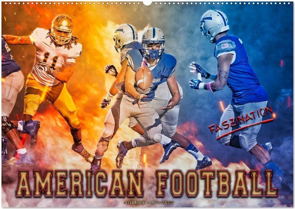 Faszination American Football (Wandkalender 2026 DIN A2 quer), CALVENDO Monatskalender
