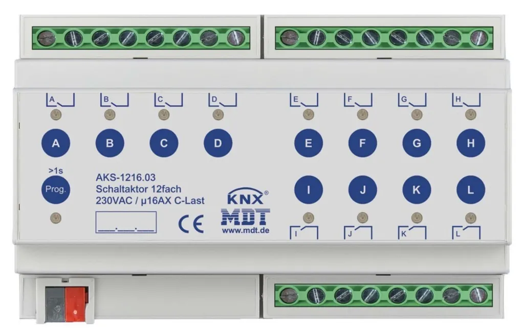 Module commutation KNX 12 voies C-Load MDT avec commande manuelle REG - 2