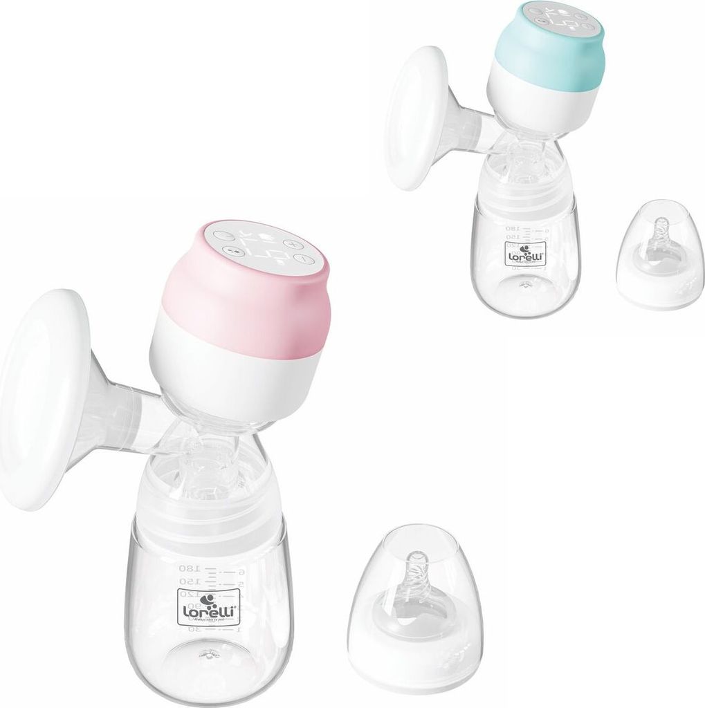 Lorelli elektrische Milchpumpe Save your time LED-Anzeige 9 Pumpstärken Flasche rosa