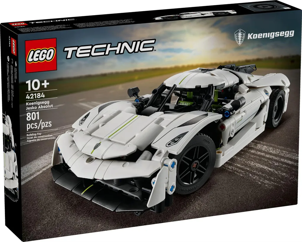 LEGO Technic 42184 Koenigsegg Jesko Absolut Hypercar Blanche Grise