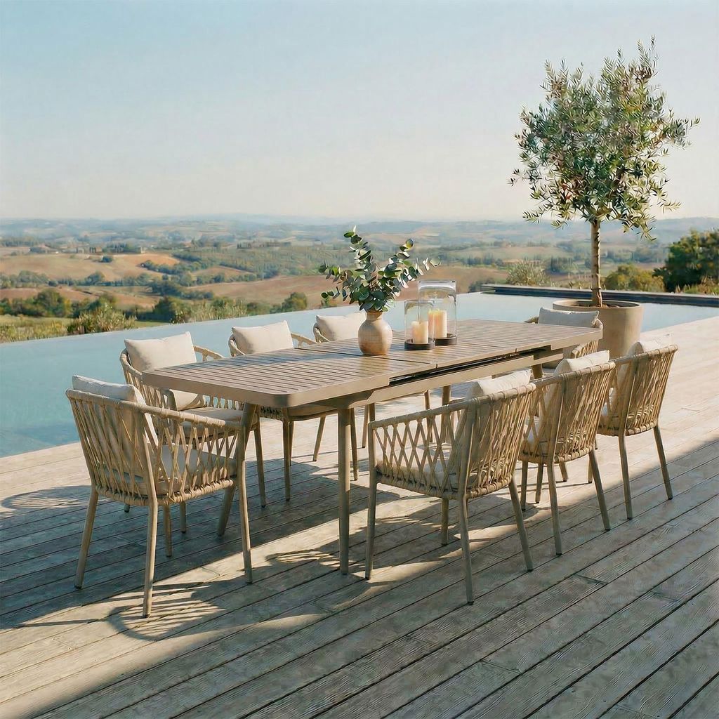 Gartenmöbel Set SUNNY mit 1 ausziehbaren Esstisch und 8 Produktbild 