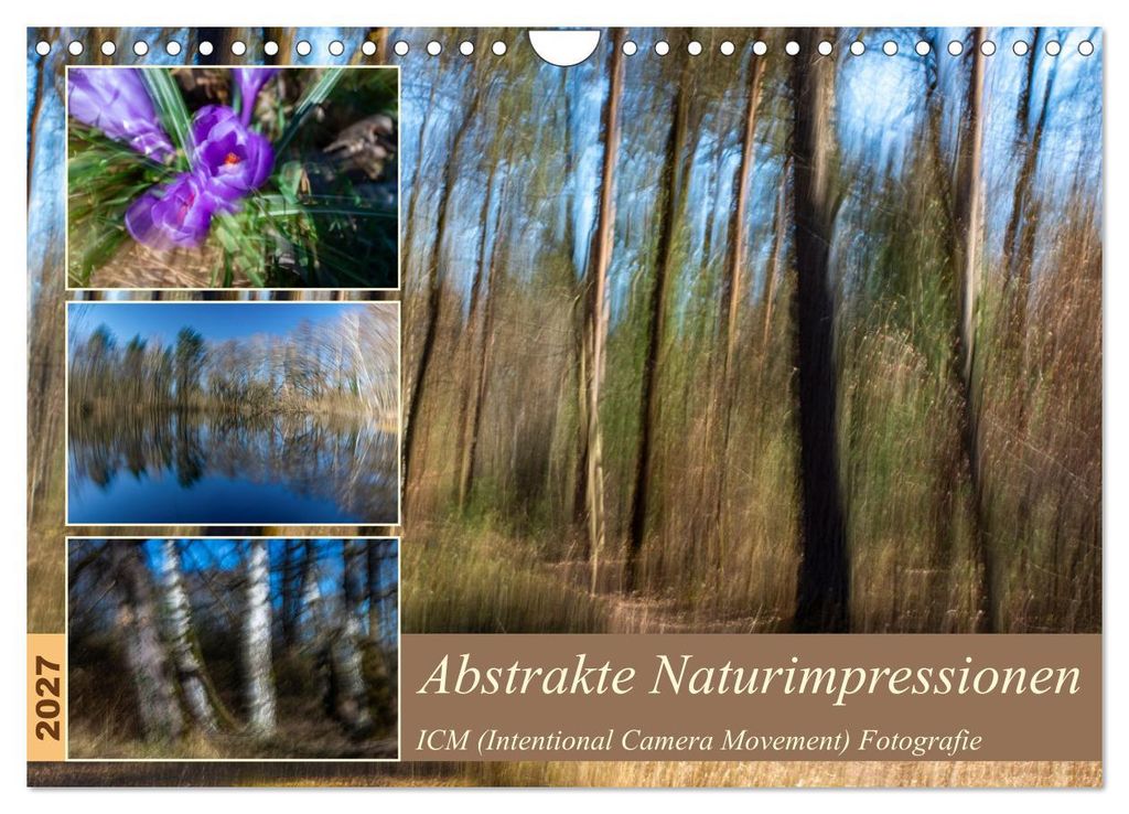 Abstrakte Naturerlebnisse - ICM (Intentional Camera Movement) Fotografie (Wandkalender 2027 DIN A4 quer), CALVENDO Monatskalender