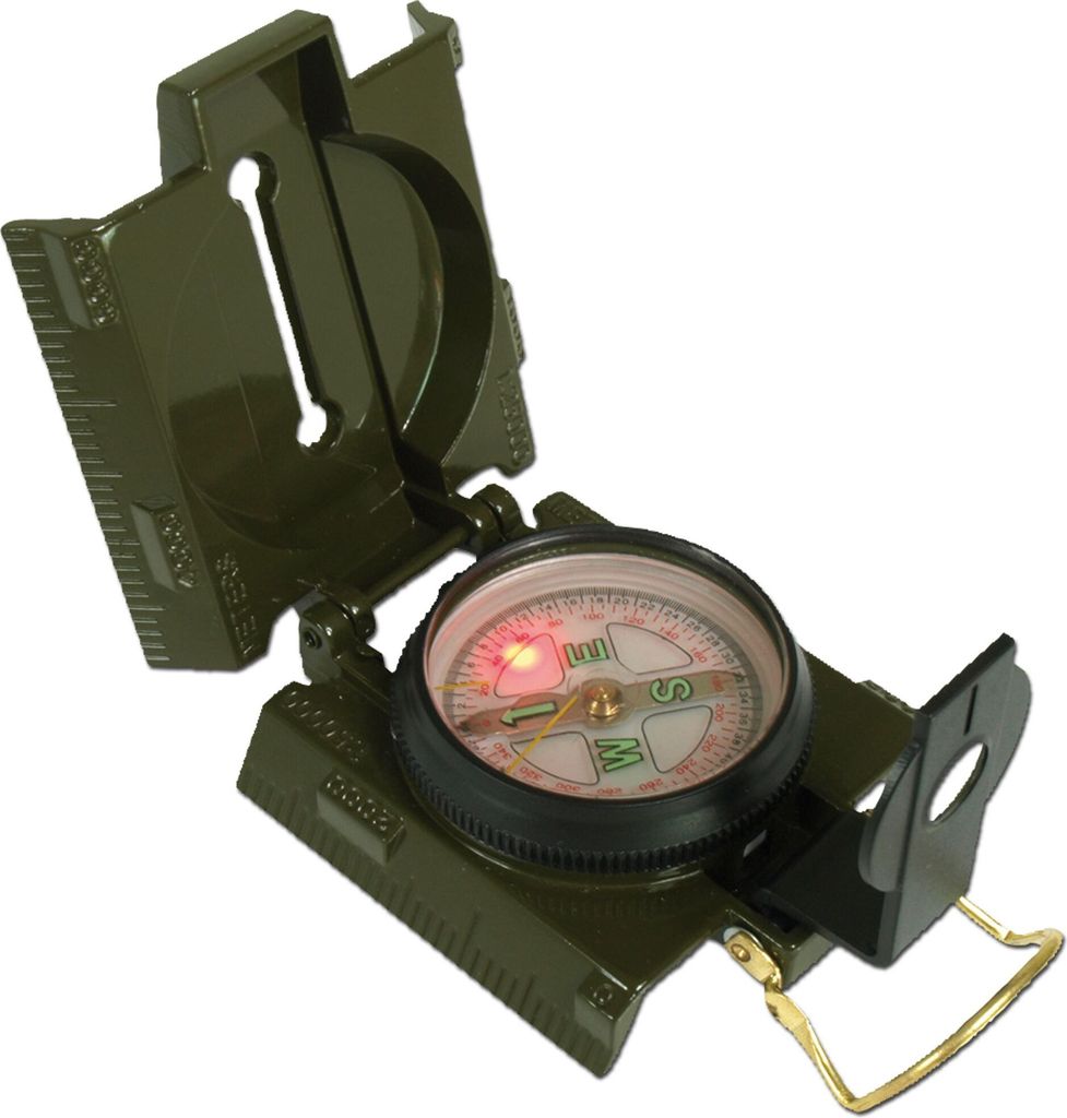 Mil-Tec US Busol mit Beleuchtung Metall Olive