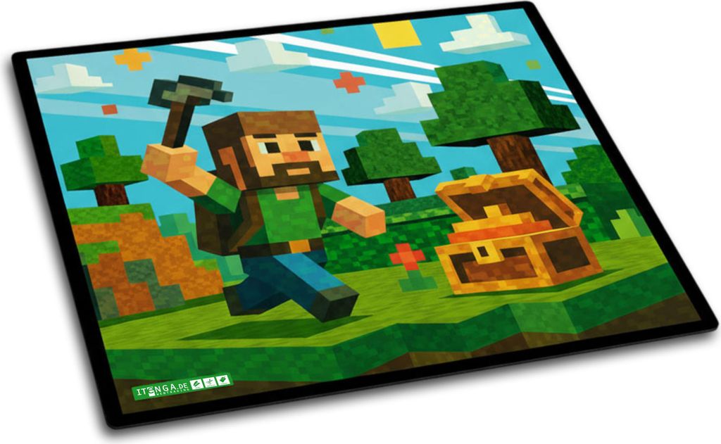 ITENGA Mauspad Blockgame PIXEL 22 x 18 cm Kunststoff Produktbild 