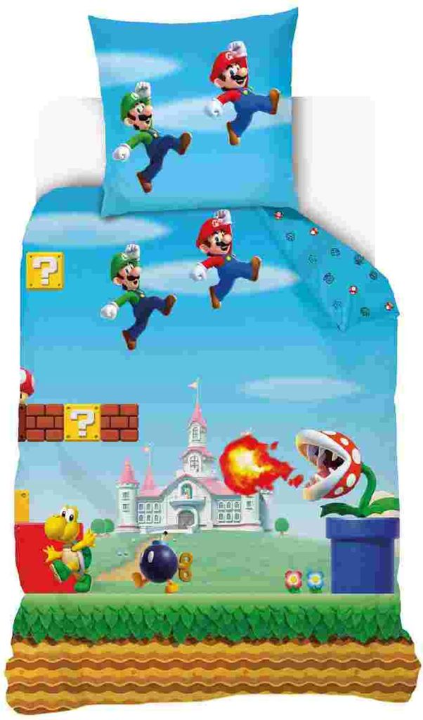 Biancheria da letto Super Mario Level 140×200 cm, 70×90 cm Immagine del prodotto 