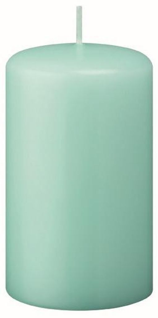 Flachkopf-Stumpenkerzen Türkis 120 x Ø 50 mm, 12 Stück Produktbild 
