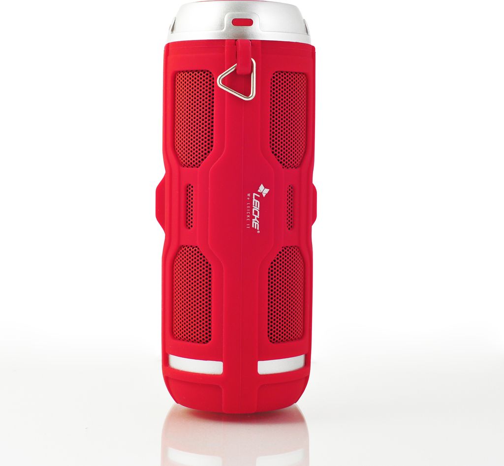 sharon outdoor bluetooth lautprecher "dj roxxx active",stoßfestes gehäuse mit gummimantel rot