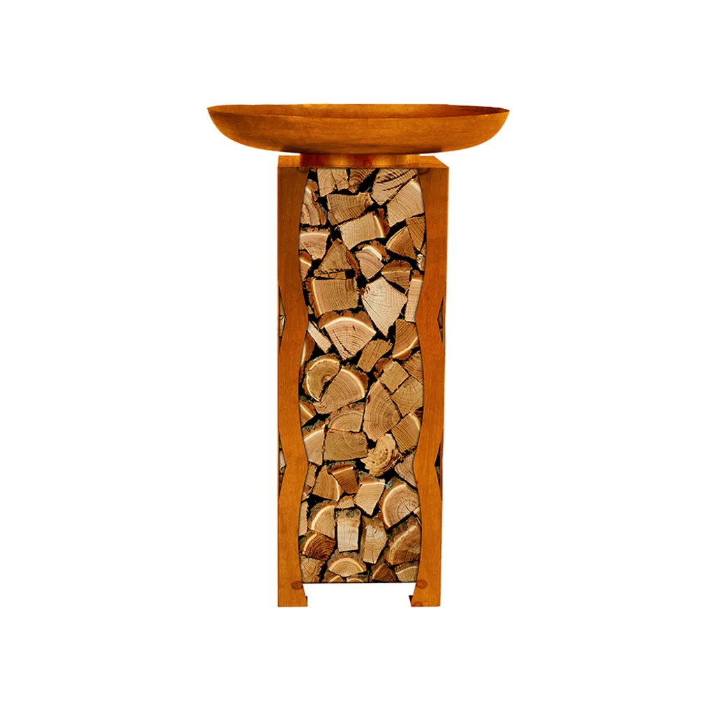 Panier à feu en fonte FRANK - Cheminée d'extérieur haute 91x34 cm