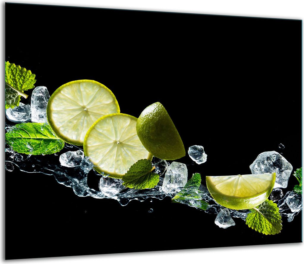 Herdabdeckplatten Glaskeramikkochfeld-Abdeckung Spritzschutz Glas 60x52cm Schwarz Obst