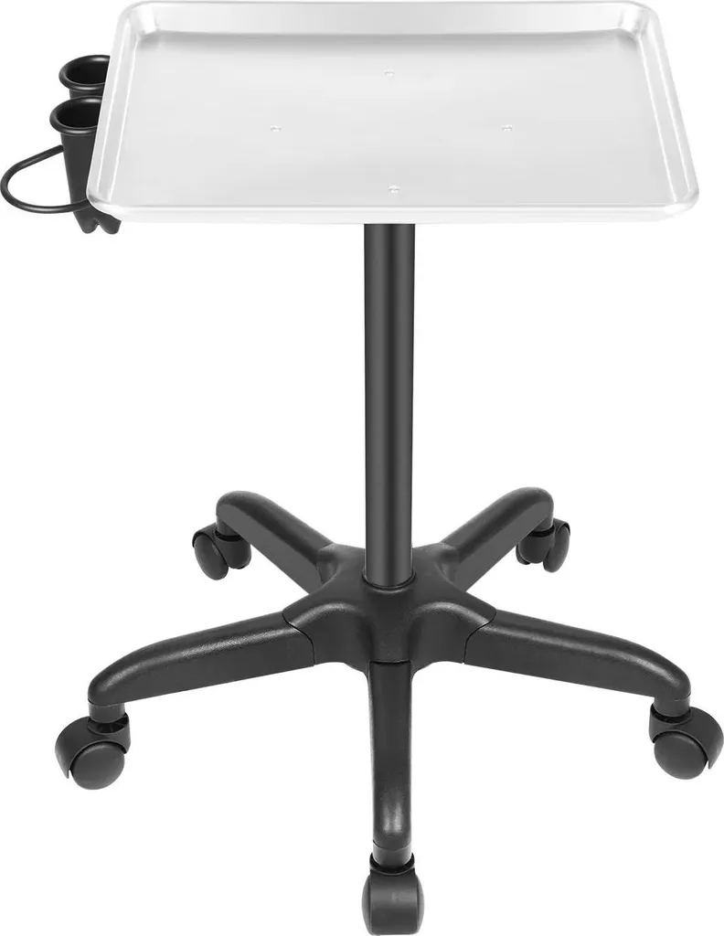 Carrello Parrucchiere Regolabile Argento in Metallo | Arredo Salone Professionale - 4