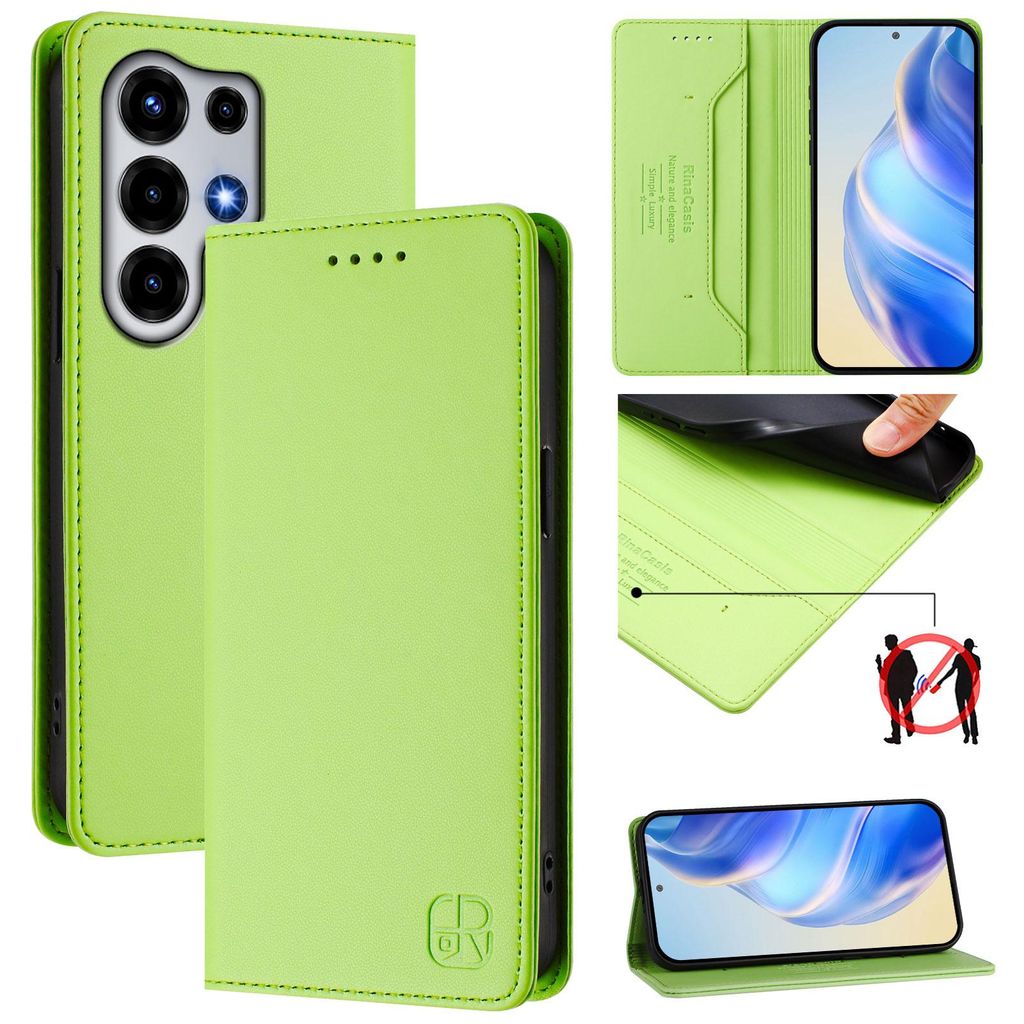 Lederhülle für itel Super 26 Ultra Hülle Flip Brieftasche Kartenfächern Ständer Schutzhülle Grün