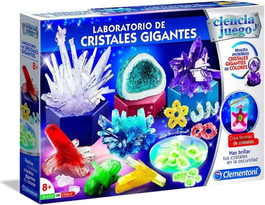Wissenschaft und Spiel - Riesen-Kristall-Labor (Clementoni 55322) , sortierte Farbe/Modell CLEMENTONI Altersbereich: +8 Jahre alt