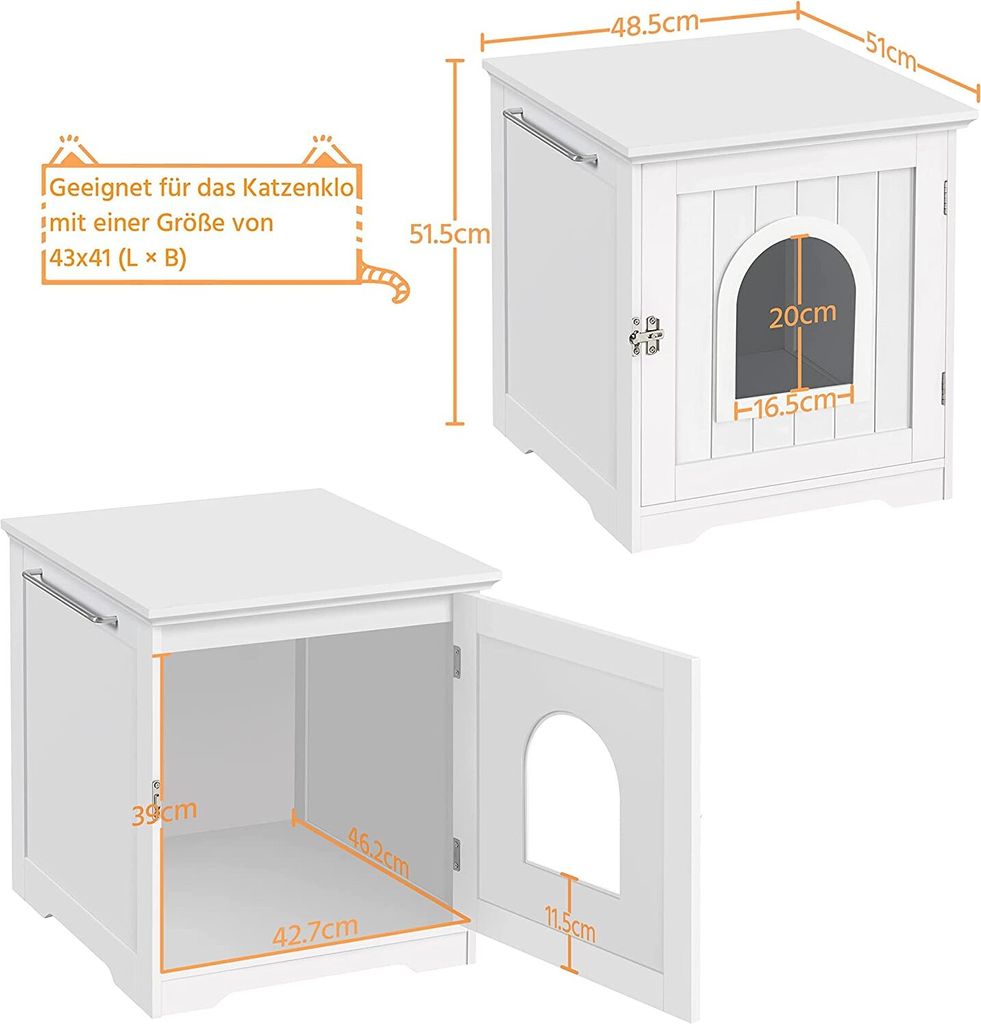 Yaheetech 2er Set Katzentoilette Katzenklo Schrank Produktbild 7