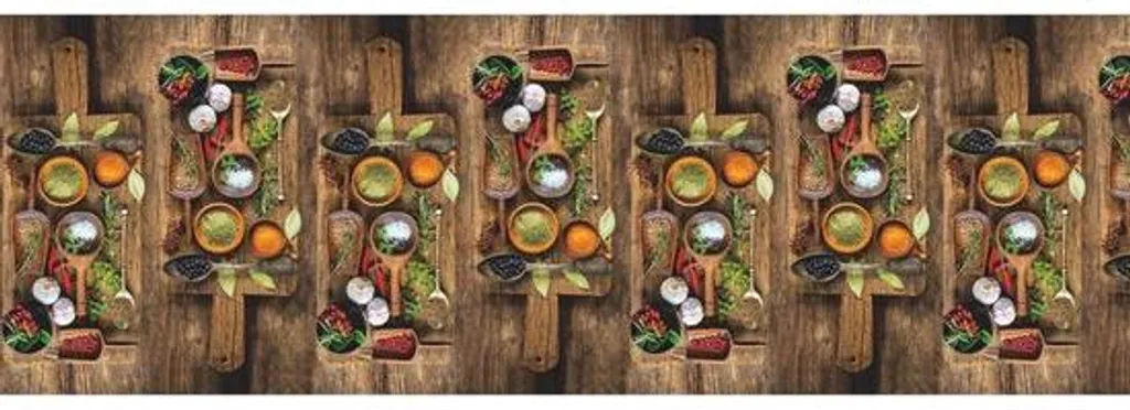 Tapis de cuisine long 100% polyester antidérapant et facile à nettoyer