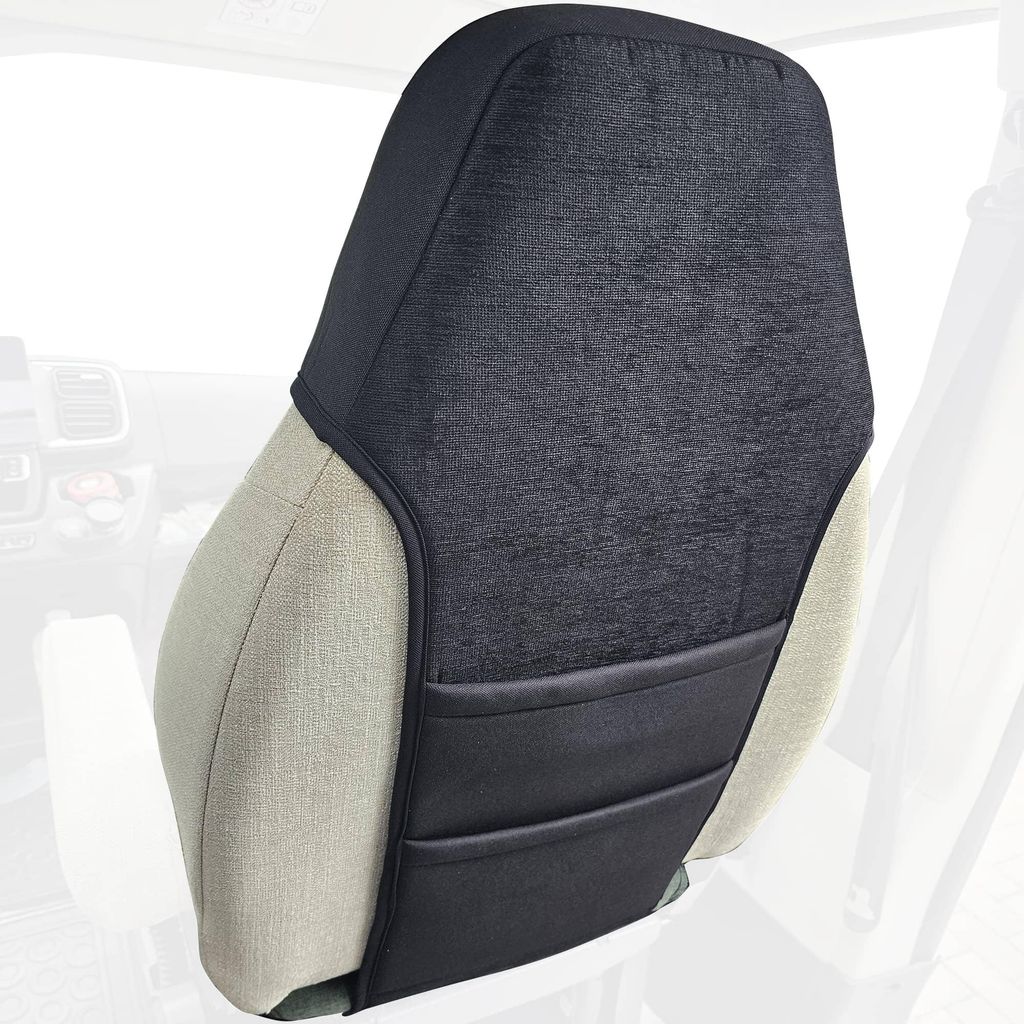 Autositz Organizer Rückenlehnenschutz Rücksitz Organizer Schwarz mit 2 Taschen