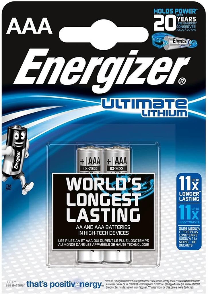 Energizer ENLITHIUMAAAP2, Einwegbatterie, AAA, Lithium, 1,5 Produktbild 