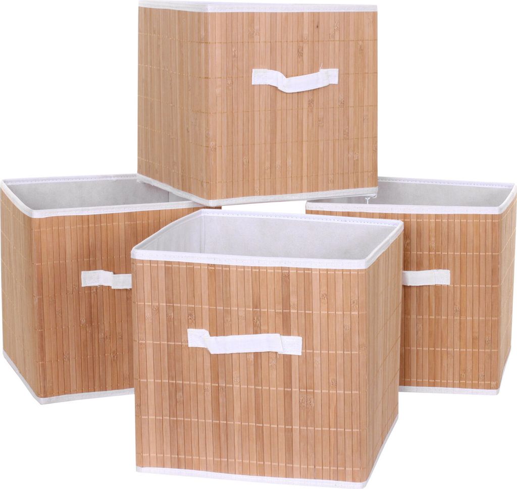 sada 4 skládacích boxů HWC-C21, úložný košík Třídicí box Obrázek produktu 3