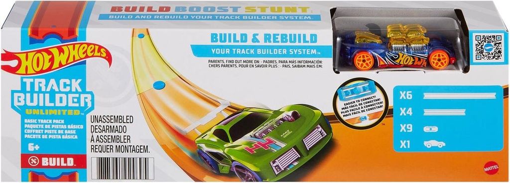 Hot Wheels Track Builder GVG13, Set met voertuig en baan, Productafbeelding 