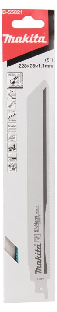 Makita Säbelsägeblatt Metall Bim 228 mm 14/18 Zähne pro Zoll B-55821