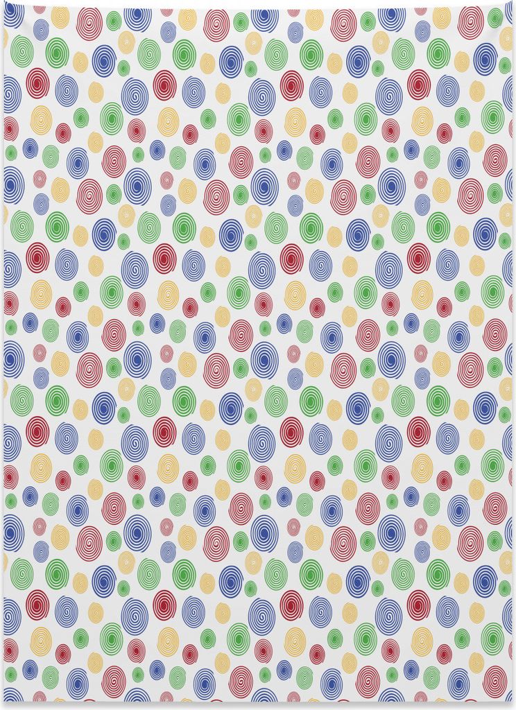 Abakuhaus Retro Wandteppich, Bunte einfache Spiralen aus Weiches Mikrofaser Stoff Kein Verblassen Klare Farben Waschbar, 110 x 150 cm, Mehrfarbig