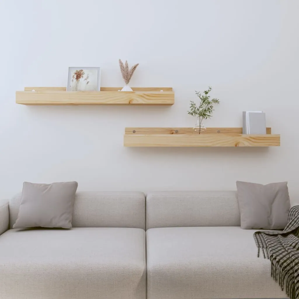 Offerta Mensole Pino Massiccio 80cm - Set 2 Pezzi Legno Vero