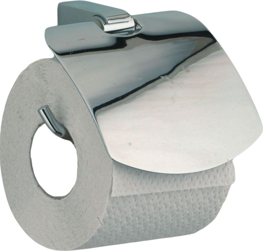 WC Papierrollenhalter mit Deckel Toilettenpapierhalter Produktbild 