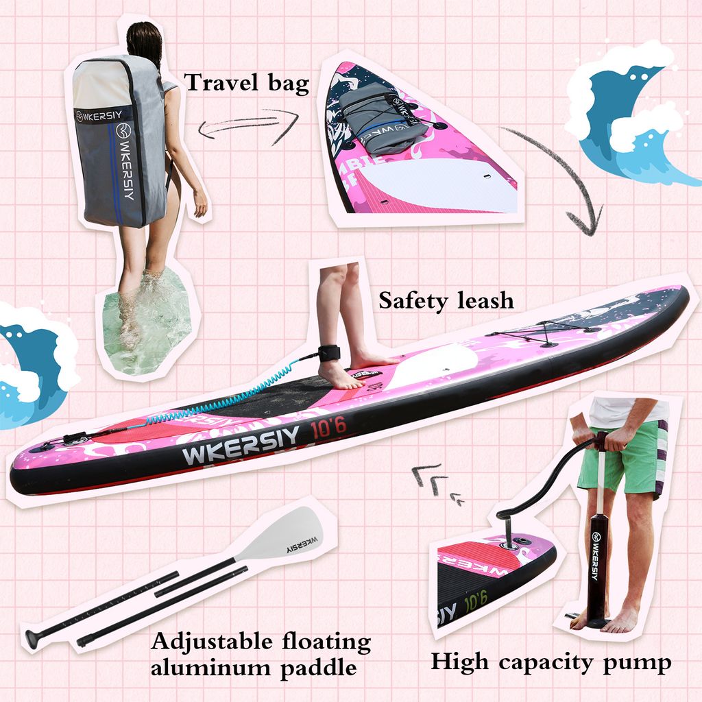 vidaXL Aufblasbares Stand Up Paddle Board Set 305x76x15 cm Grün 92740