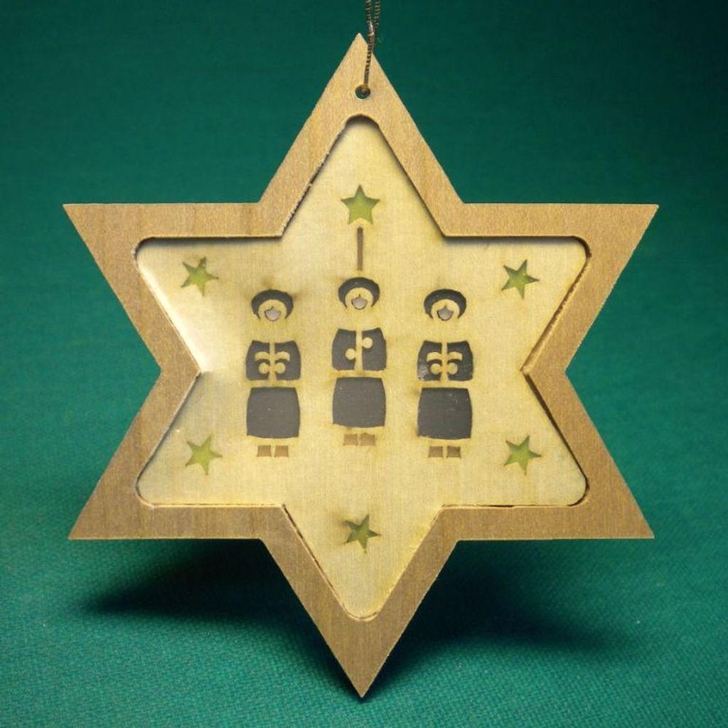 Christbaumschmuck Stern mit Kurrende Höhe= 8cm NEU