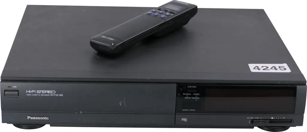 Panasonic NV-F65EV Magnétoscope 4 Têtes Vidéo Haute Performance Noir