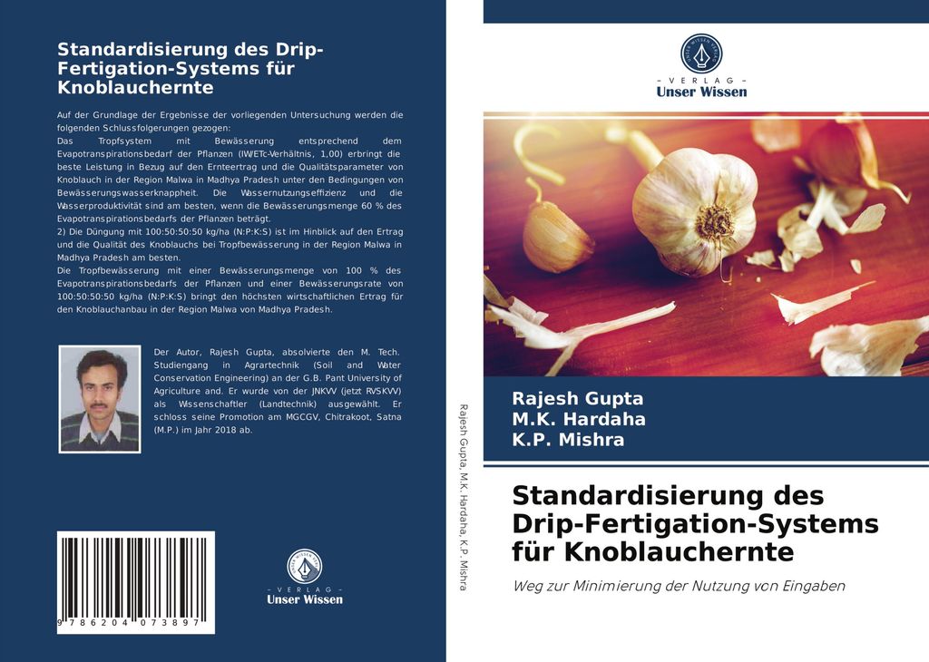 Standardisierung des Drip-Fertigation-Systems für Knoblauchernte