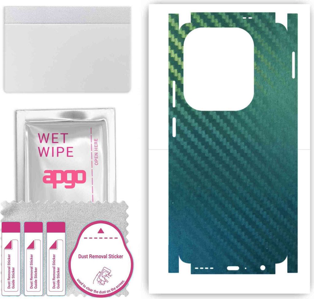 apgo Rückseite + Seiten Schutzfolie, Skin, kompatibel mit Infinix Hot 40 Pro, Hinten Displayschutzfolie aus Vinylfolie, kratzfest, einfache Montag...