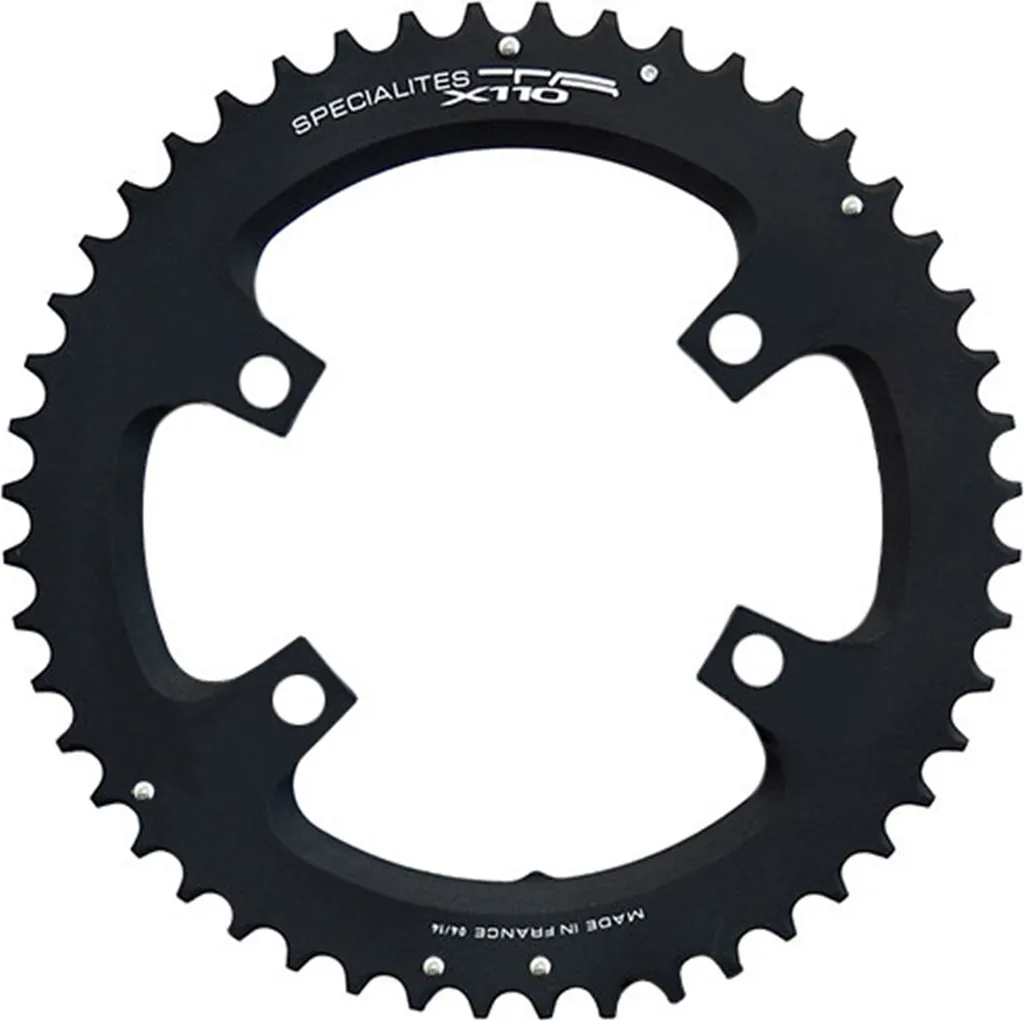 Grand plateau extérieur pour vélo de route TA X110 53T 110mm anthracite