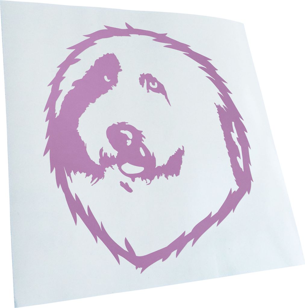 Kiwistar - Autoaufkleber - Old English Sheepdog Hund - Flieder - 30x25cm - Aufkleber für Auto, Laptop, Fahrrad, LKW, Motorrad Mehrfarbig JDM Decal...